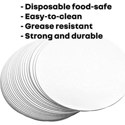 Veiras Кръгла Велпапе Подложка за торта 3, 5мм, Бяла, 5 Броя (Withe Kraft)