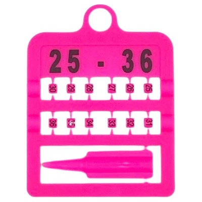 E-Z Split Ring Kroužky číselné, 3 mm/ růžové 25-36