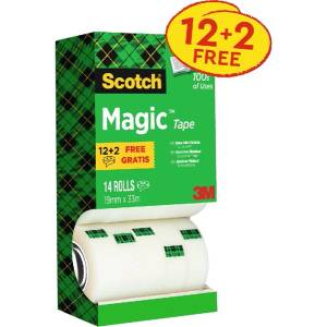 3M Magic 810 19mmx33m пишеща самозалепваща лента 12+2pcs 7100026965 (7100026965)