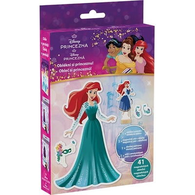 Magnetické oblékání s omalovánkou Disney Princezny