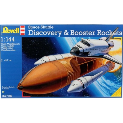 Revell Plastic ModelKit vesmír 04736 Space Shuttle Discovery+Booster Rockets 1:144