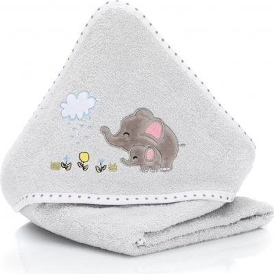 Fillikid Osuška s kapucí elephant grey 75x75 cm