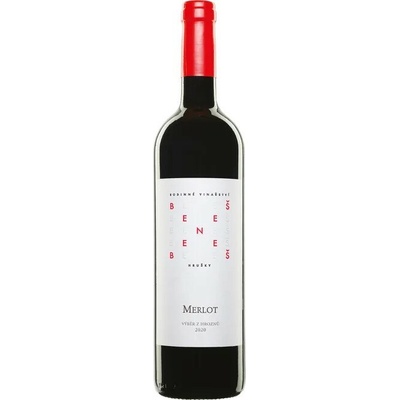Beneš Merlot velký sud výběr z hroznů 2024 13,5% 0,75 l (holá láhev)