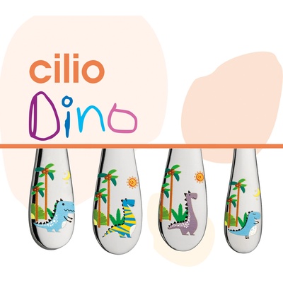 Cilio Dětská příborová sada Dino 4 ks