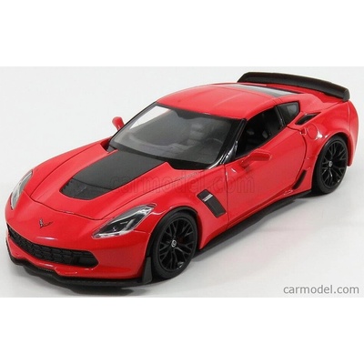 Welly Chevrolet Corvette Z06 Coupe 2017 Červená 1:24