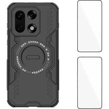 OnePlus WANLONFENG Магнитен калъф за OnePlus 15 5G- PC + TPU, MagSafe, Вкл. 2 бр. Стъклени Протектора, 4 Цвята