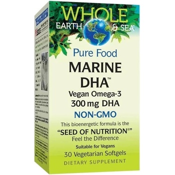 Natural Factors Whole Earth & Sea Marine DHA, 30 капсули, Natural Factors (35551 NF)