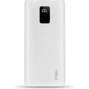 Image 1 of Ttec Външна батерия ttec, PowerSlim Trio, LCD, 20.000mAh, PD 22, 5W, Trio Cable, Бяла