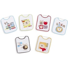 Interbaby Podbradník froté s podšitou fóliou 20 x 30 Bear Žltá