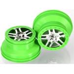 Traxxas диск 2.2/3.0" SCT Split-Spoke сребристо-зелен (2)