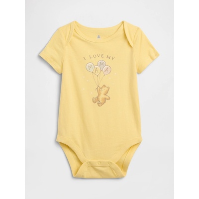 GAP Baby body Brannan Bear s potlačou Žltá
