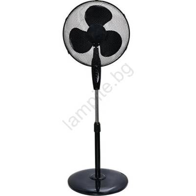 EUROLAMP Вентилатор на стойка 60 w/230 v, 125 см, черен (eu0676)