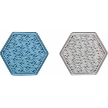 Flamingo lízací podložka M 24 x 21 x 1 cm modrá