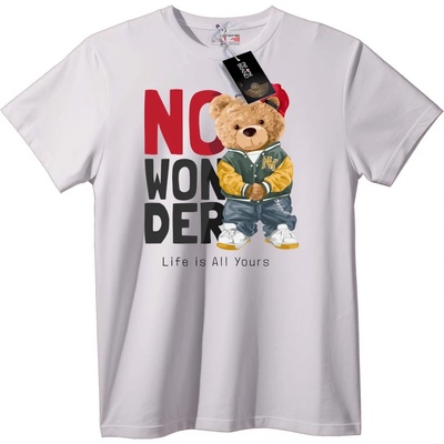 NOONEBRAND Тениска Няма Чудно Плюшено Мече - L, White