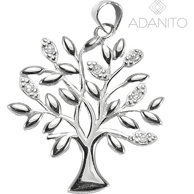Beneto AGH783 Stříbrný přívěsek strom žitovat se zirkony