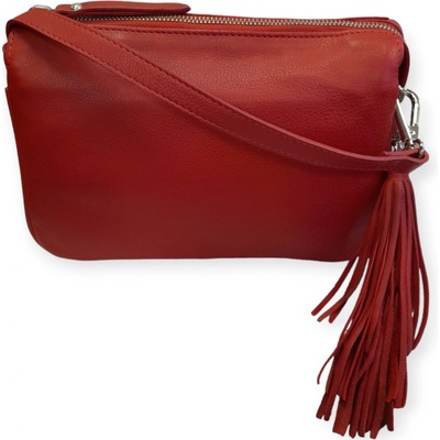 The Trend kožená crossbody kabelka 4354683 red červená
