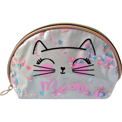 Clayre & Eef toaletní taška kočička Meow béžová