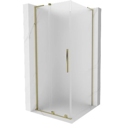 Mexen Velar L плъзгаща се душ кабина 100 x 100 см, матирана, златна - 871-100-100-33-50 (871-100-100-33-50)