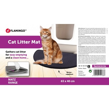 Flamingo Matz Podložka před kočičí toaletu Černá 65 x 40 cm