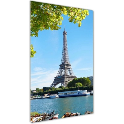 Vertikálny foto obraz sklenený Eiffelová veža Paríž 50x100 cm