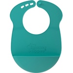 Tommee Tippee Мек силиконов лигавник с джоб Tommee Tippee Roll & Go, Тюркоаз, 6m + (TT.0146.004)