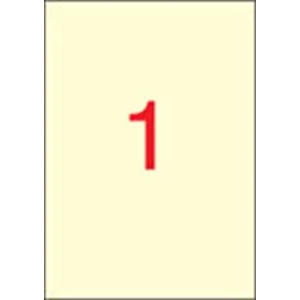 APLI Етикет, 210x297 mm, цветен, APLI, кремав, 20 етикета в опаковка 11802 (11802)