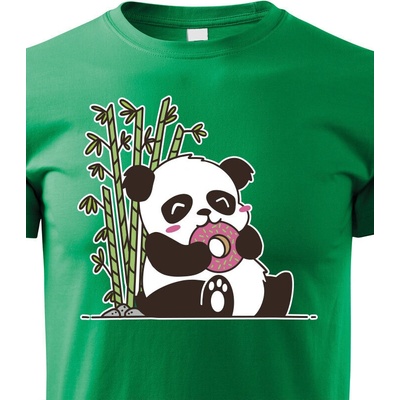 dětské triko Panda zelená