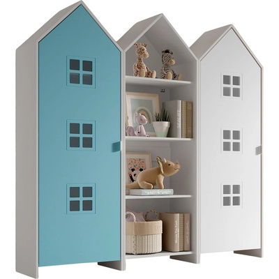 Vipack Отворен детски гардероб в бял исветлосин цвят 173x171, 5 cm CASAMI BRUGES - Vipack (CSCO3402)