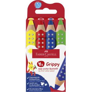 Faber-Castell Цветни моливи FABER-CASTELL Grippy basic colors 4 броя (110701)