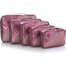 Heys Metallic Packing Cube Burgundy 5 kusů