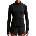 Nike Дамска тениска Nike Women's Swift Dri-Fit UV 1/2-Zip Running Top Running shirt - Black / Reflective Silver (916-4765-0814)