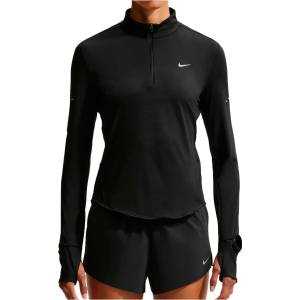 Nike Дамска тениска Nike Women's Swift Dri-Fit UV 1/2-Zip Running Top Running shirt - Black / Reflective Silver (916-4765-0814)