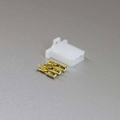 Sada konektoru Faston 2.8 mm, 3 póly, bílá - zásuvka (samice)