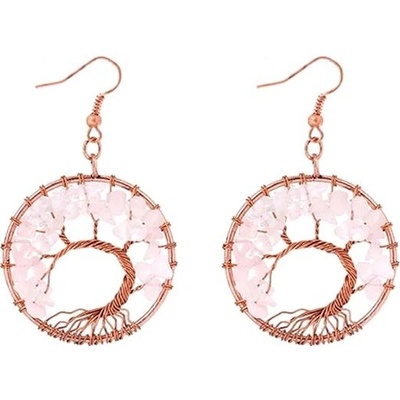 Flor de Cristal náušnice Casia měděná Růženín CASIA_GOLD9