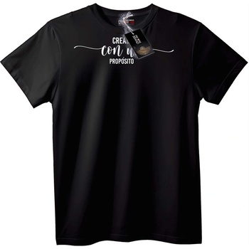 NOONEBRAND Тениска Създавай с Цел - 2XL, Black