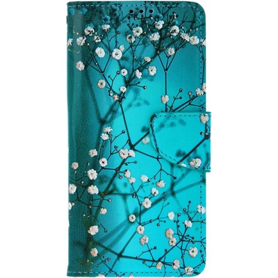 TopQ Xiaomi Redmi Note 14 knížkové Modré s květy 137259