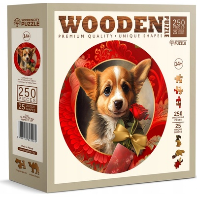 Wooden Dřevěné dárek a Pes City 250 dílků