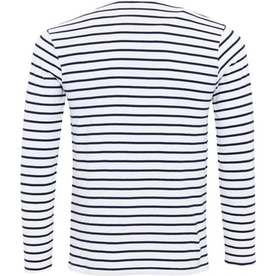 Pánské tričko s dlouhým rukávem a knoflíky John námořnická modrá bílá