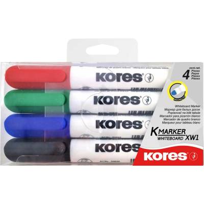 Sada popisovačou na biele tabule Kores 4 farieb