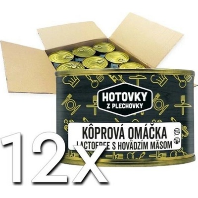 Hotovky z plechovky Kôprová omáčka s hovädzím mäsom Lactofree 400g | 12ks v kartóne