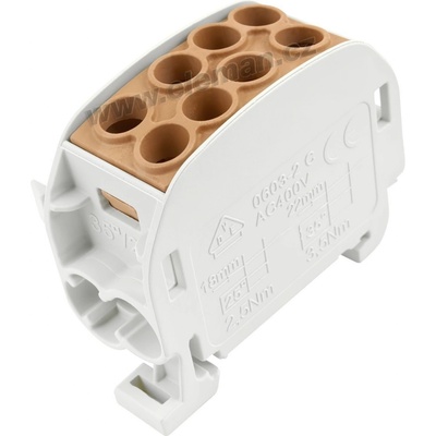 Eleman 3161 HLAK 35//1 C LB 080210-3-4 Rozbočovací svorka krytá