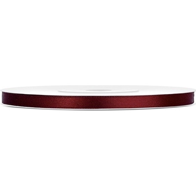 Bordó saténové stuhy - 25 m / 0,6 cm – Zboží Dáma