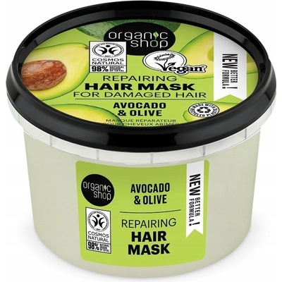 Organic Shop Avocado & Olive maska na vlasy 250 ml