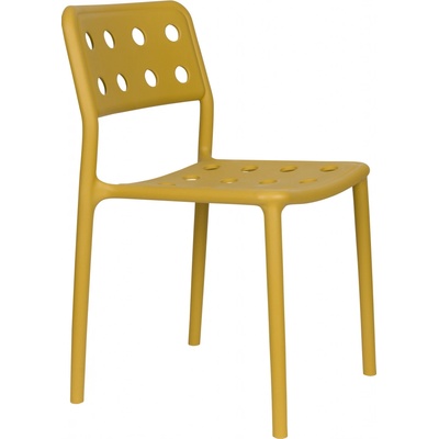 White Label Living Zahradní židle SERA WLL, plast žlutý okrový