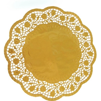 Wimex prostírání papírové krajkové zlaté 36cm 4 ks