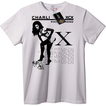 NOONEBRAND Тениска Charli XCX Розов диамант - S, Black