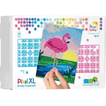 Image 1 of Pixelhobby Мозайка с пиксели XL, Pixelhobby, 40x50 пиксела - Фламинго (28011)