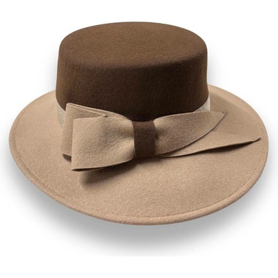 Krumlovanka Dámský Cloche klobouk vlněný Co-P-032 béžový