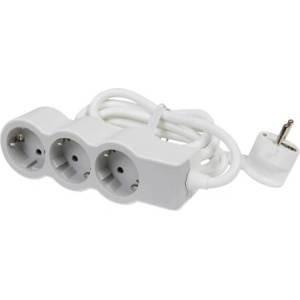 Legrand Разклонител 3x 2P+E Шуко, с кабел 5m, цвят Бял - Legrand Standart 694567 (694567)