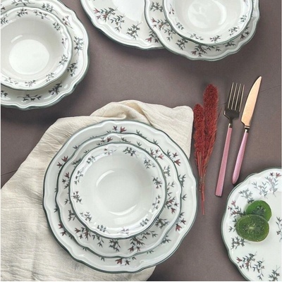 Asir Jídelní sada bílá zelená porcelán 824MXL1104 24 ks – Sleviste.cz